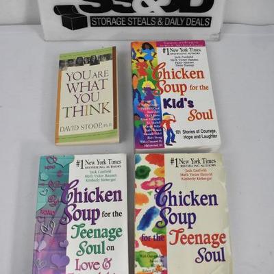 4 Self-Help Books: You are What you Think -to- Chicken Soup for the Teenage Soul