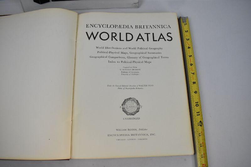 Large Vintage Hardcover Encyclopaedia Britannica World Atlas From 1956