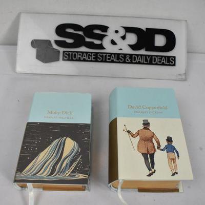 2 Matching Mini Hardcover Classic Books: Moby Dick & David Copperfield
