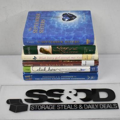 6 Hardcover Fiction Books: The September Sisters -to- Pokemon X&Y