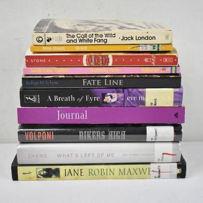 10 Books: 9 Fiction & 1 Journal: The Call of the Wild -to- Jane