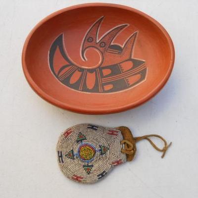 Antique medicinae native american bag   