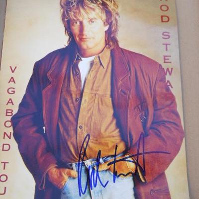 Rod Stewart 1991 Vagabond Heart Original Signed Promo Poster 