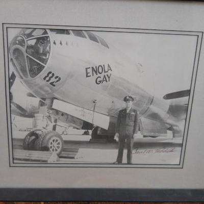 MILITARY MEMORABILIA
* Paul Tibbets with his B2 gunner on way to Japan Enola Gay signed original photographs.
* Pocket knives, military...