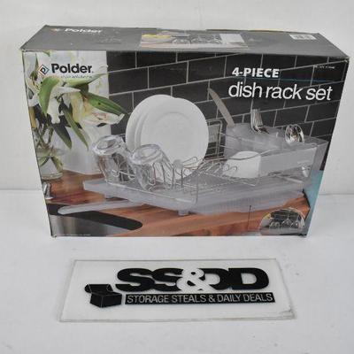Polder 4-Piece Dish Rack Set - New, Open Box
