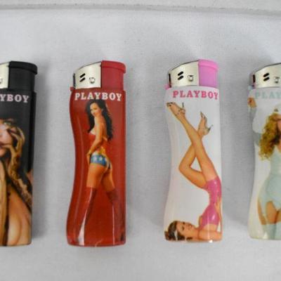 4x Playboy Lighters, Fuel NOT Included, Refillable