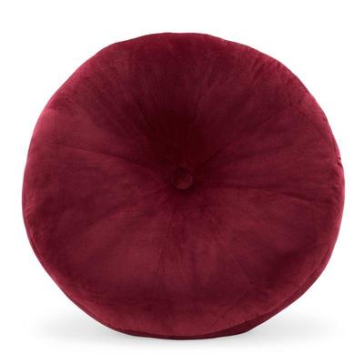 MoDRN Circular Velvet Floor Pillow, Burgundy, 24