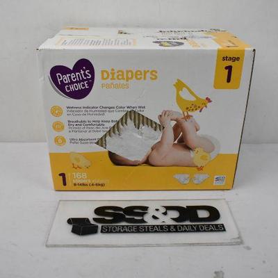 parents choice diapers size 1 168