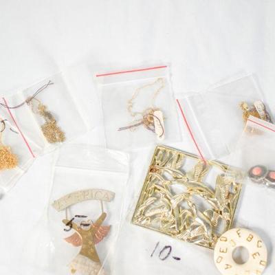 Lot 38-Collection of Buckles, Strands, and Pins for Jewelry Making