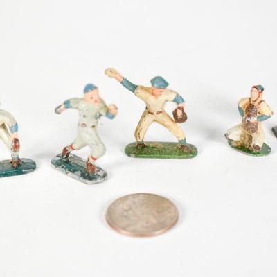 Lot 43- Vintage Cast Iron Baseball Figurines