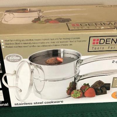 Lot # 08 Denmark Stainless Steel Sause pan and double Boiler