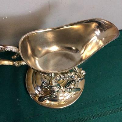 Lot #80 Gravy Boat / Chaffing dish with candle for heating