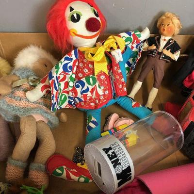 Lot #108 Lot of Dolls and toys