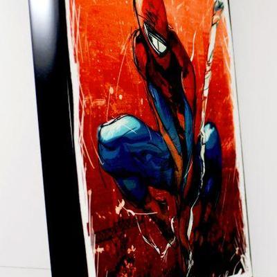 AMAZING SPIDER-MAN 3-D Wall ART Puffed Out Image Framed Marvel 15