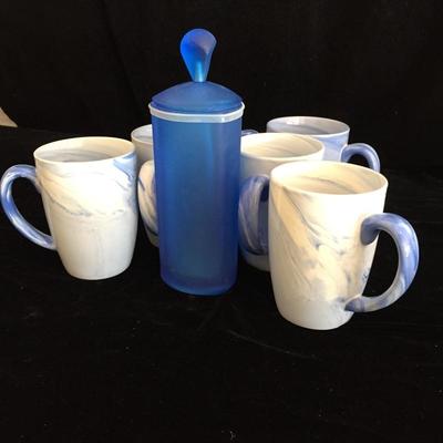 Lot 6 - Six Mugs & Press