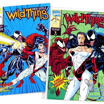 NIKKI DOYLE WILD THING #1 #2 SPIDER-MAN VENOM CARNAGE 1993 Marvel Comics NM