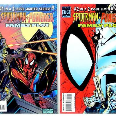 SPIDER-MAN PUNISHER Family Plot #1 #2 Complete Mini Series 1996 Marvel Comics NM