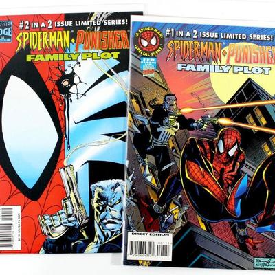 SPIDER-MAN PUNISHER Family Plot #1 #2 Complete Mini Series 1996 Marvel Comics NM