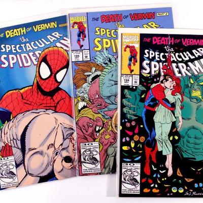 SPECTACULAR SPIDER-MAN #194 195 196 Death of Vermin Part 1-3 Complete 1992 Marvel Comics