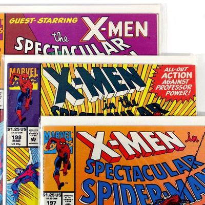 SPECTACULAR SPIDER-MAN #197 198 199 X-MEN Issues 1993 Marvel Comics HIGH GRADE NM