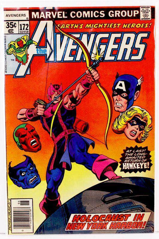 AVENGERS 172 Bronze Age Comic Book HAWKEYE 1978 Marvel Comics VF