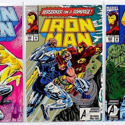 IRON MAN #289 #292 #293 Comic Books Set HIGH GRADE 1992/93 Marvel Comics NM
