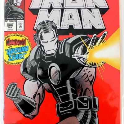 IRON MAN #288 feat. War Machine - Silver Foil Cover - 1993 Marvel Comics