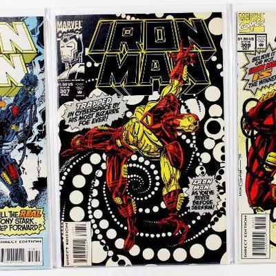 IRON MAN #307 #308 #309 Comic Books Set in HIGH GRADE 1994 Marvel Comics NM