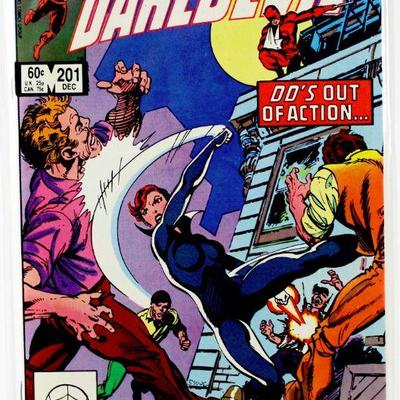 DAREDEVIL #201 Bronze Age BLACK WIDOW 1983 Marvel Comics - VF/NM