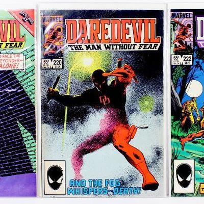 DAREDEVIL #220 #222 #223 Copper Age Comic Books Set John Byrne 1985 Marvel Comics VF/NM