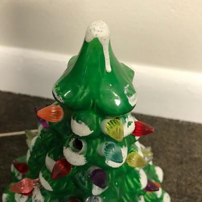 Lot 155 - Four Vintage Lighted Ceramic Trees