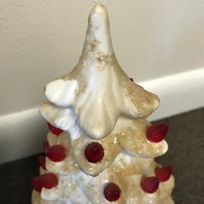 Lot 155 - Four Vintage Lighted Ceramic Trees