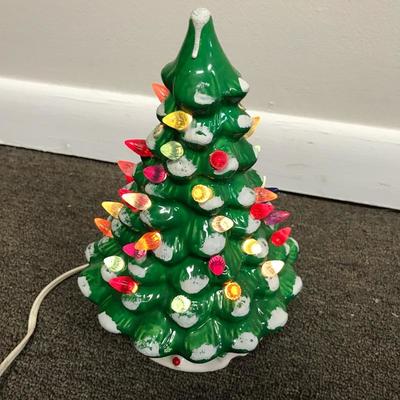 Lot 155 - Four Vintage Lighted Ceramic Trees