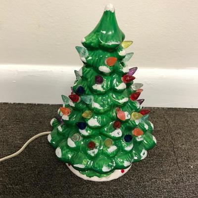 Lot 155 - Four Vintage Lighted Ceramic Trees