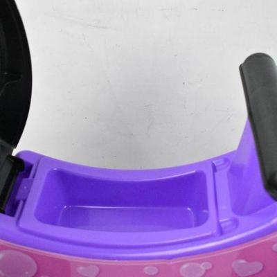 Toddler Ride on Car, Pink & Purple Hearts, Weight Limit 42 Pounds