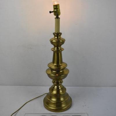 Tall Brass Lamp, No Shade - Works
