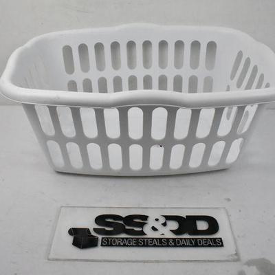 White Sterilite Laundry Basket