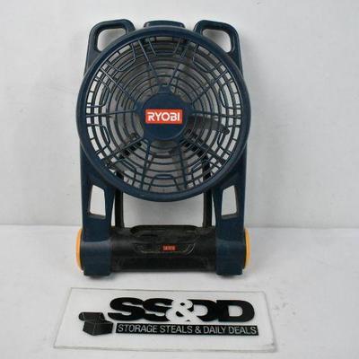 Ryobi Portable Fan, Fan ONLY, Battery NOT Included, Requires Ryobi Battery