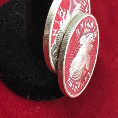 Lot #15- 2 Sunshine Mint .999 1 Ounce silver Bullion Coins Uncirculated 