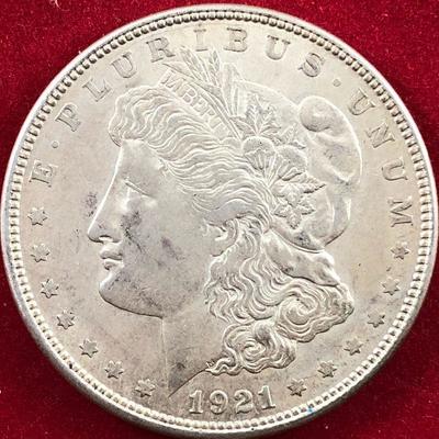 Lot #22- 1921 D Morgan Silver Dollar 