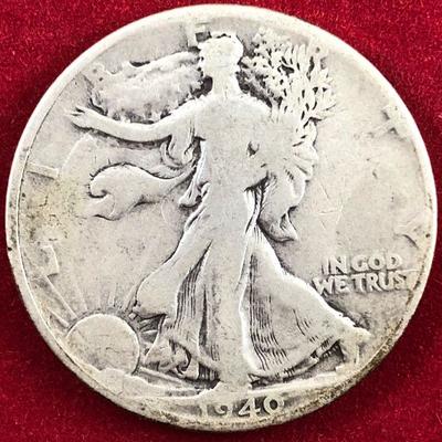 Lot #26- 1940 Walking Liberty Half Dollar 90% Silver