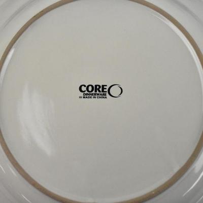 11x Core Dinnerware Plates, Cream, 10.5