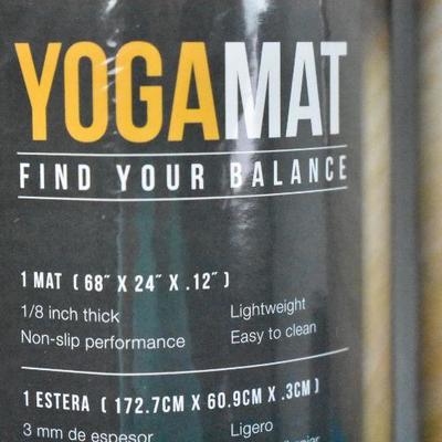 Quantity 3 Yoga Mats 3mm by CAP Fitness, Blue - New