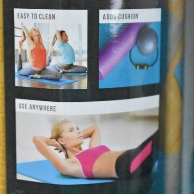 Quantity 3 Yoga Mats 3mm by CAP Fitness, Blue - New