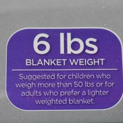 Kids Weighted Blanket, 6 lbs with Washable Cover, Blue, by Tranquility - New