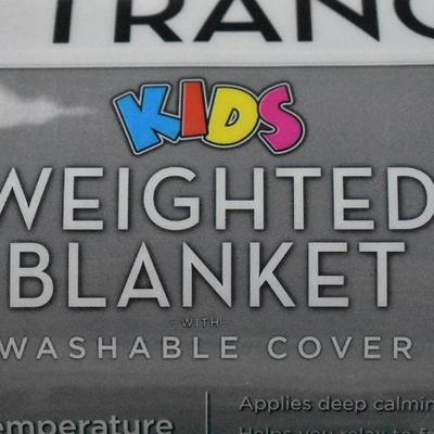 Kids Weighted Blanket, 6 lbs with Washable Cover, Blue, by Tranquility - New
