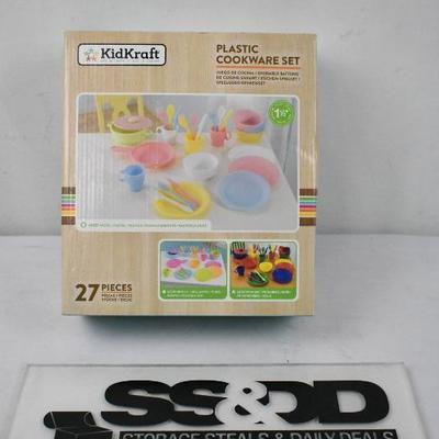 Cookware Playset, 27 Pieces, by Kidkraft, Primary Colors - New