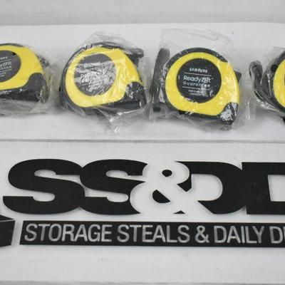 4 Yellow Measuring Tapes