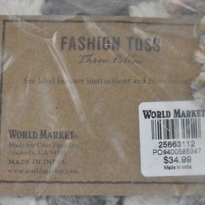 Floral/Gray Decorative Throw Pillow from World Market 18
