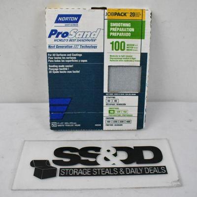 20 Sheets of 100 Rated Medium Grit by Pro Sand - New